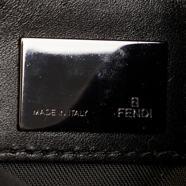 フェンディ マンマバケット 8BR003 ダークブラウン ナイロン レザー ショルダーバッグ レディース FENDI 【中古】