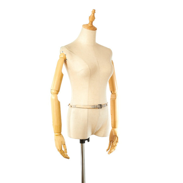 サルヴァトーレフェラガモ ベルト アイボリー グレー 型押し レディース Salvatore Ferragamo 【中古】