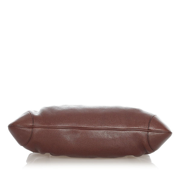 サルヴァトーレフェラガモ ガンチーニ マリッサ ブラウン レザー ショルダーバッグ レディース Salvatore Ferragamo 【中古】