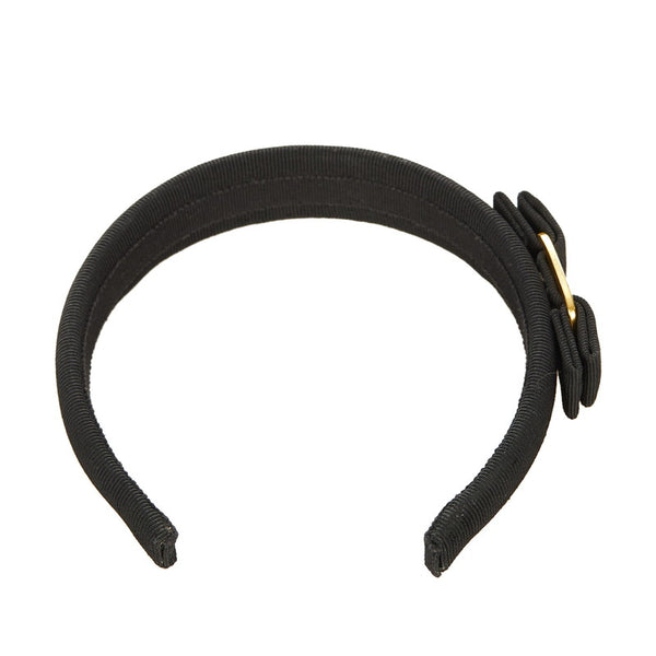 サルヴァトーレフェラガモ ヴァラリボン ブラック ナイロン カチューシャ レディース Salvatore Ferragamo 【中古】