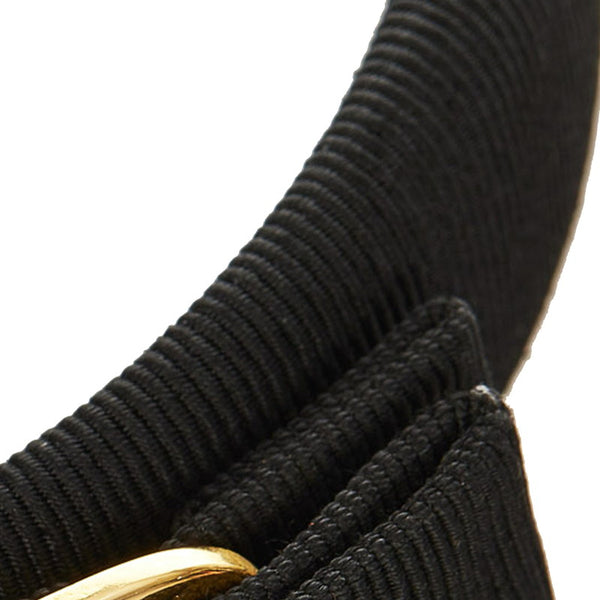 サルヴァトーレフェラガモ ヴァラリボン ブラック ナイロン カチューシャ レディース Salvatore Ferragamo 【中古】