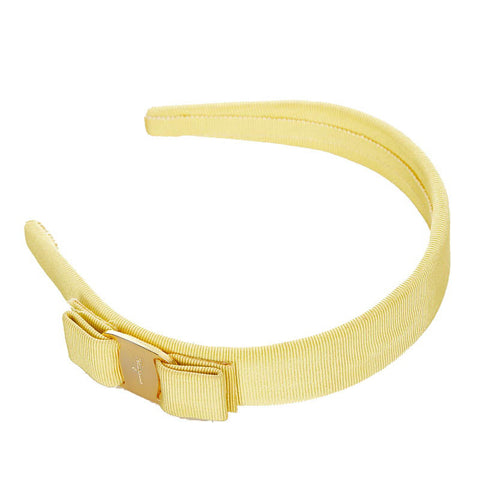 サルヴァトーレフェラガモ イエロー ナイロン ヴァラリボン ヘアアクセサリー レディース Salvatore Ferragamo 【中古】