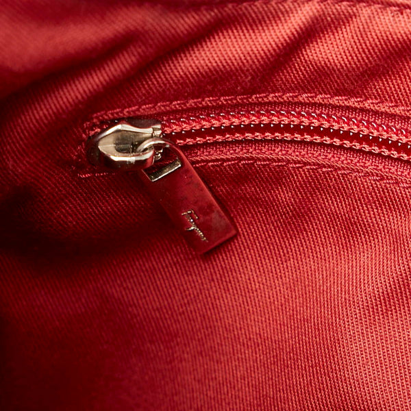 サルヴァトーレフェラガモ ガンチーニ AU-21 4436 ブラック レザー ショルダーバッグ レディース Salvatore Ferragamo 【中古】