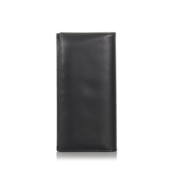 サルヴァトーレフェラガモ ガンチーニ 長財布 GJ 668672 ブラック レザー メンズ Salvatore Ferragamo 【中古】