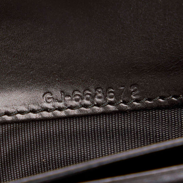 サルヴァトーレフェラガモ ガンチーニ 長財布 GJ 668672 ブラック レザー メンズ Salvatore Ferragamo 【中古】