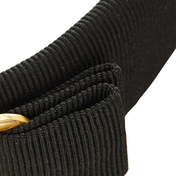 サルヴァトーレフェラガモ ブラック ナイロン ヴァラリボン カチューシャ レディース Salvatore Ferragamo 【中古】