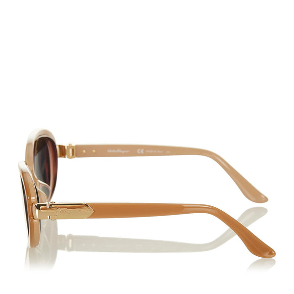 サルヴァトーレフェラガモ サングラス SF798SA ピンクベージュ プラスチック レディース Salvatore Ferragamo 【中古】