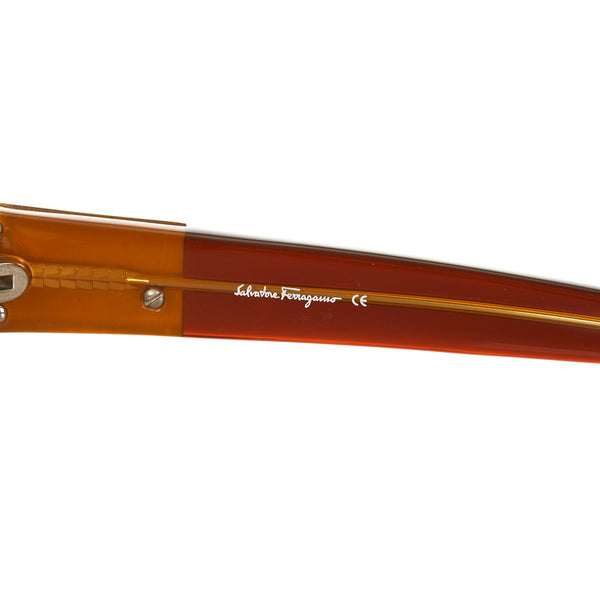 サルヴァトーレフェラガモ ガンチーニ サングラス ブラウン プラスチック レディース Salvatore Ferragamo 【中古】
