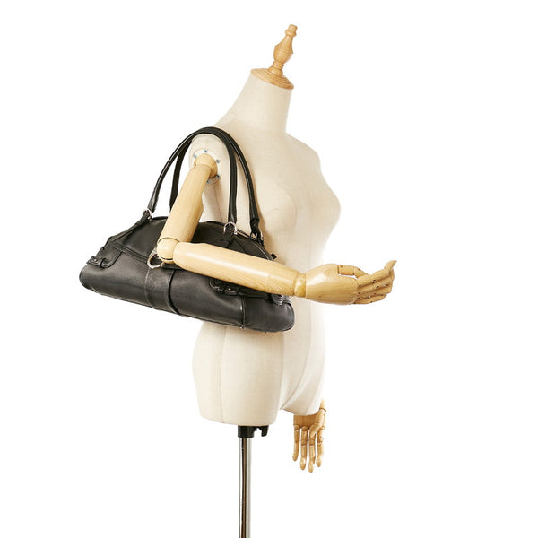 サルヴァトーレフェラガモ ガンチーニ ショルダーバッグ AB-21 5815 ブラック レザー レディース Salvatore Ferragamo 【中古】