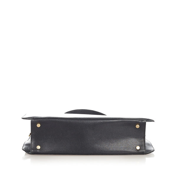 サルヴァトーレフェラガモ ガンチーニ DK 21 6168 ブラック レザー ハンドバッグ レディース Salvatore Ferragamo 【中古】