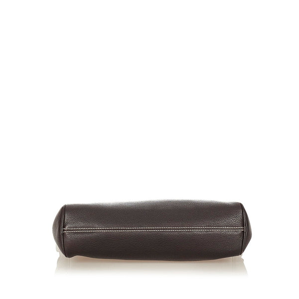 サルヴァトーレフェラガモ ガンチーニ AF-21 3754 ブラウン レザー ショルダーバッグ レディース Salvatore Ferragamo 【中古】