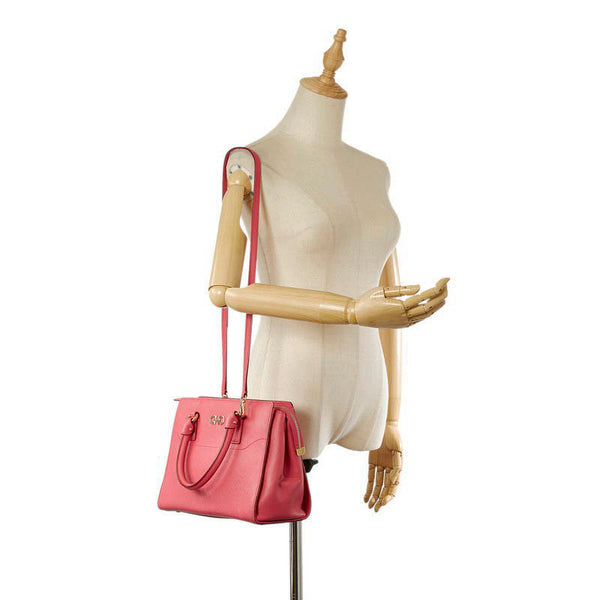 サルヴァトーレフェラガモ ガンチーニ ハンドバッグ ショルダーバッグ 2WAY GG-21 F317 ピンク レザー レディース Salvatore Ferragamo 【中古】