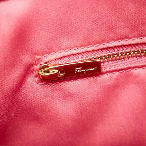 サルヴァトーレフェラガモ ガンチーニ ハンドバッグ ショルダーバッグ 2WAY GG-21 F317 ピンク レザー レディース Salvatore Ferragamo 【中古】