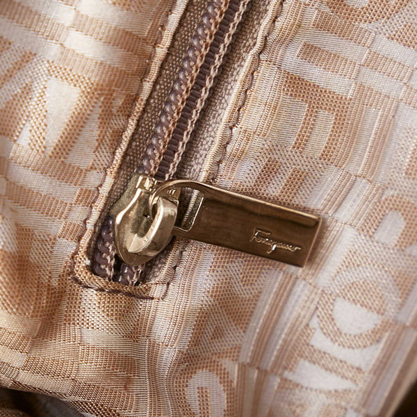 サルヴァトーレフェラガモ ガンチーニ マリッサ AB-21 5370 ゴールド レザー トートバッグ レディース Salvatore Ferragamo 【中古】