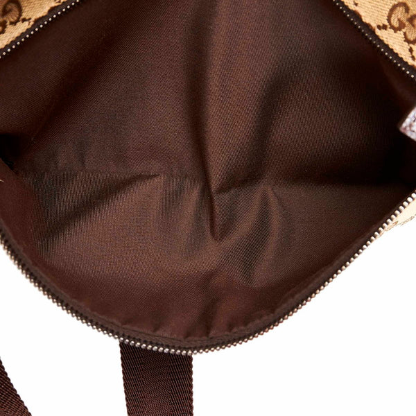 グッチ GGキャンバス 28566 ベージュ キャンバス レザー ボディバッグ レディース GUCCI 【中古】