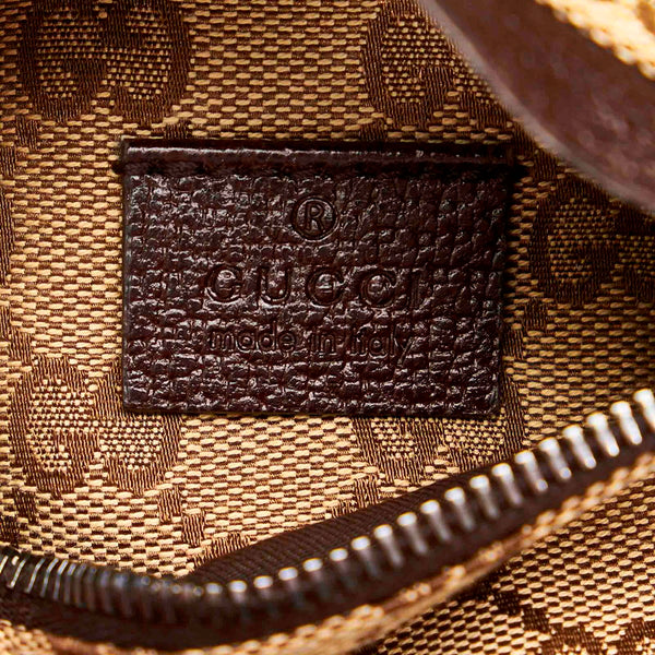 グッチ GGキャンバス 28566 ベージュ キャンバス レザー ボディバッグ レディース GUCCI 【中古】