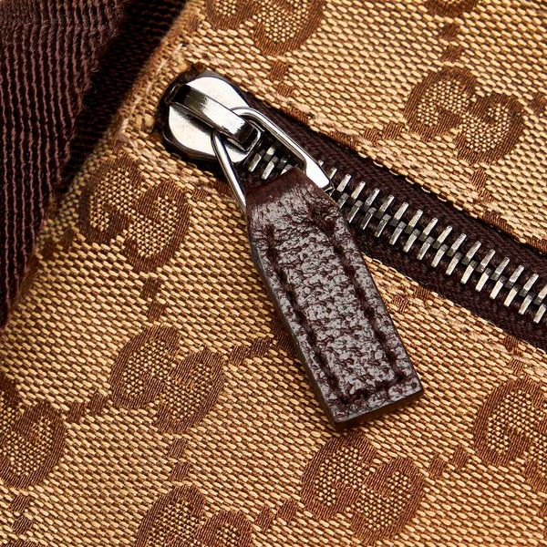 グッチ GGキャンバス 28566 ベージュ キャンバス レザー ボディバッグ レディース GUCCI 【中古】