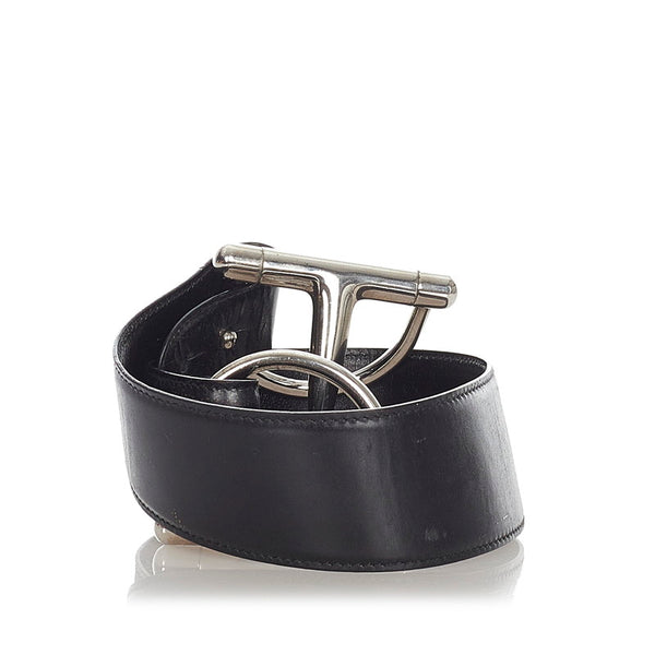 グッチ 037・194・1926 ブラック レザー ベルト レディース GUCCI 【中古】