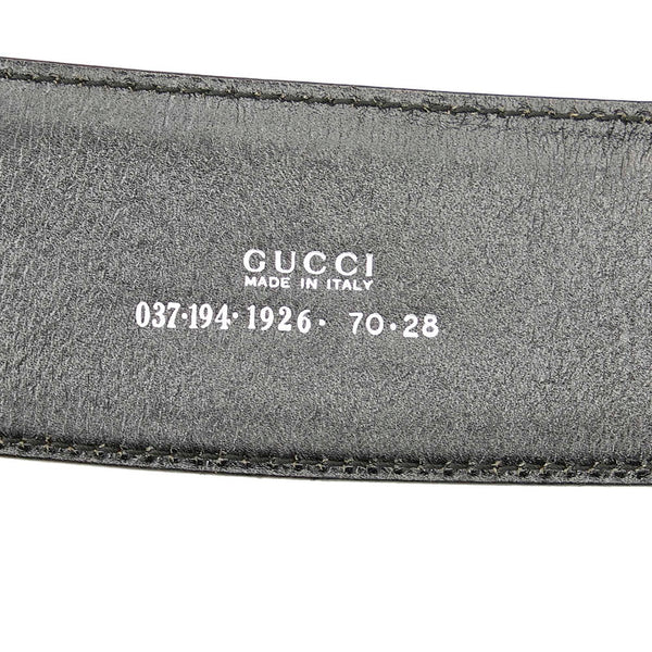 グッチ 037・194・1926 ブラック レザー ベルト レディース GUCCI 【中古】