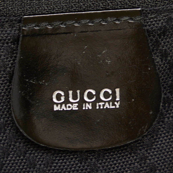 グッチ バンブー 003 2058 ブラック ナイロン エナメル リュック バックパック レディース GUCCI 【中古】