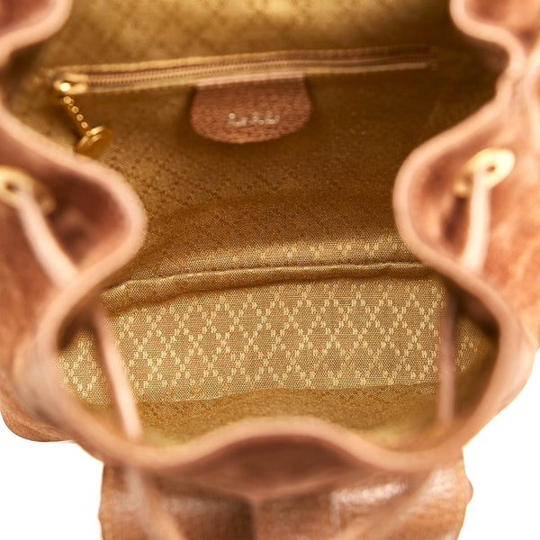 グッチ バンブー 003 17050 ブラウン スウェード レザー リュック バックパック レディース GUCCI 【中古】