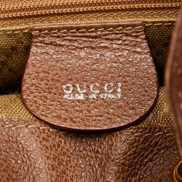 グッチ バンブー 003 17050 ブラウン スウェード レザー リュック バックパック レディース GUCCI 【中古】
