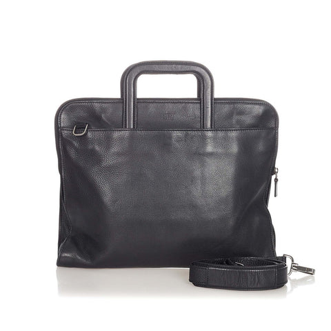 グッチ 152604 ブラック レザー ブリーフケース メンズ GUCCI 【中古】