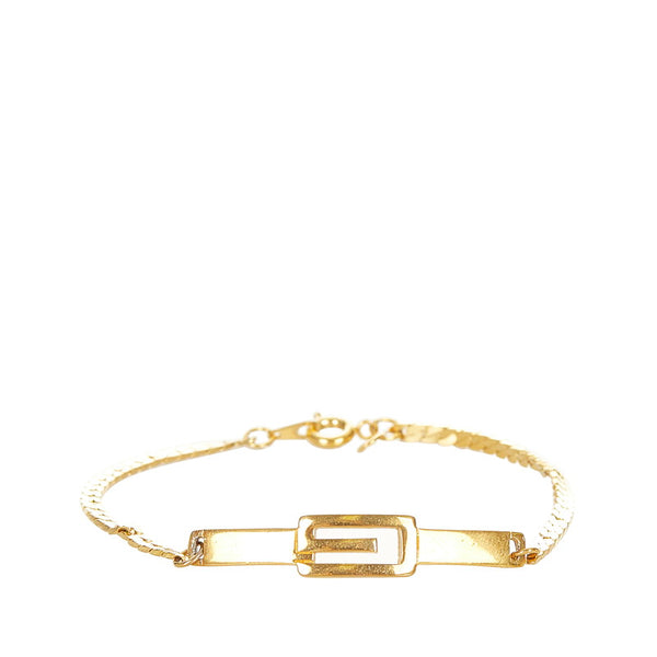 ジバンシー ロゴ ブレスレット ゴールド メッキ レディース Givenchy 【中古】