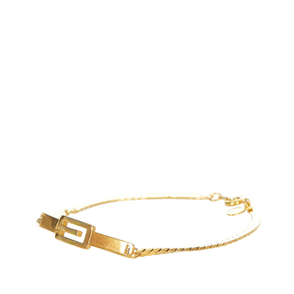 ジバンシー ロゴ ブレスレット ゴールド メッキ レディース Givenchy 【中古】