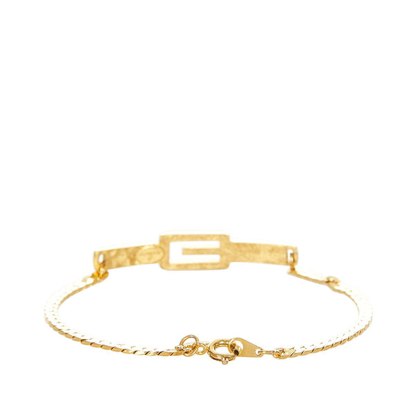 ジバンシー ロゴ ブレスレット ゴールド メッキ レディース Givenchy 【中古】