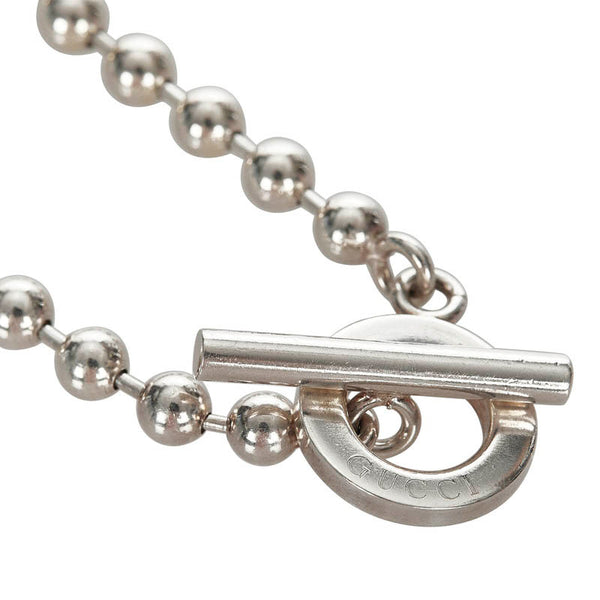 グッチ 1697AR SV925 シルバー ボールチェーン ブレスレット レディース GUCCI 【中古】