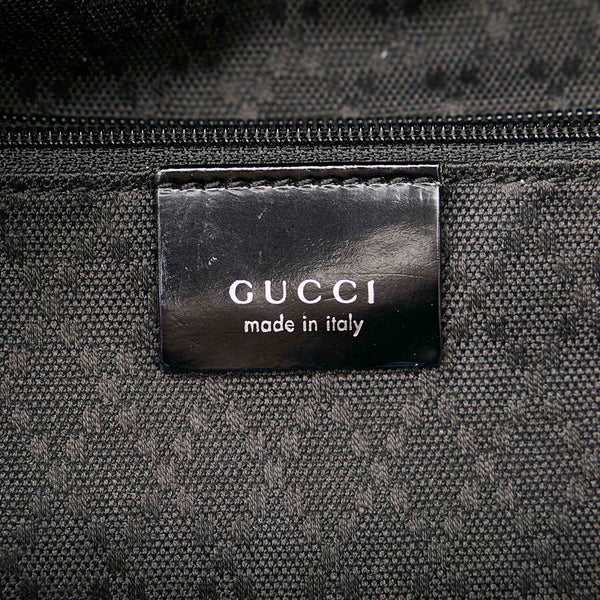 グッチ バンブー 000.3444 ブラック ナイロン ハンドバッグ レディース GUCCI 【中古】