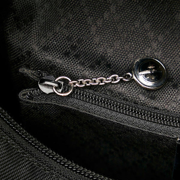 グッチ バンブー 000.3444 ブラック ナイロン ハンドバッグ レディース GUCCI 【中古】