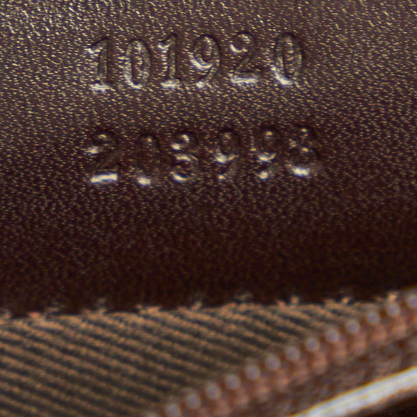 グッチ 101920 ダークブラウン キャンバス レザー ハンドバッグ レディース GUCCI 【中古】