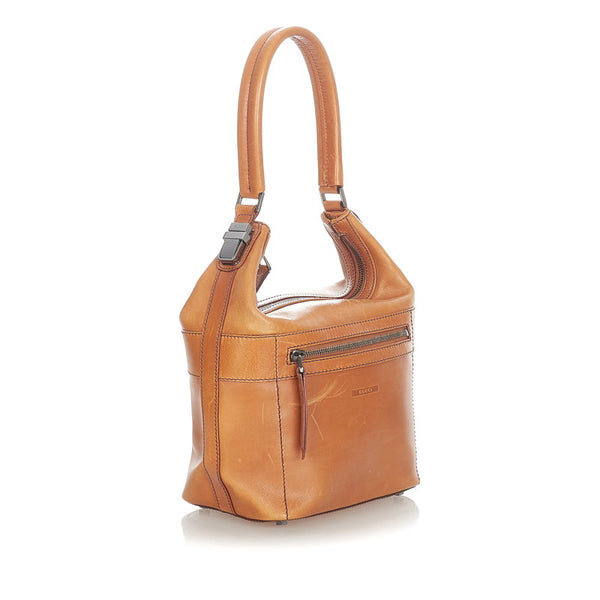 グッチ 001 4299 キャメル レザー ワンショルダーバッグ レディース GUCCI 【中古】