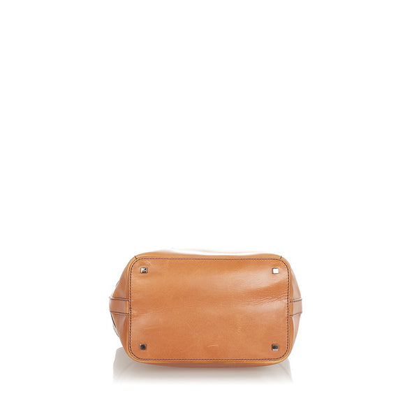 グッチ 001 4299 キャメル レザー ワンショルダーバッグ レディース GUCCI 【中古】