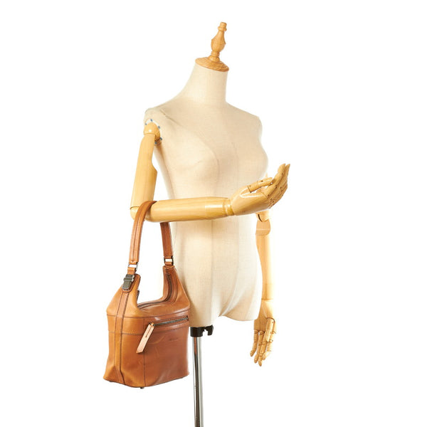 グッチ 001 4299 キャメル レザー ワンショルダーバッグ レディース GUCCI 【中古】