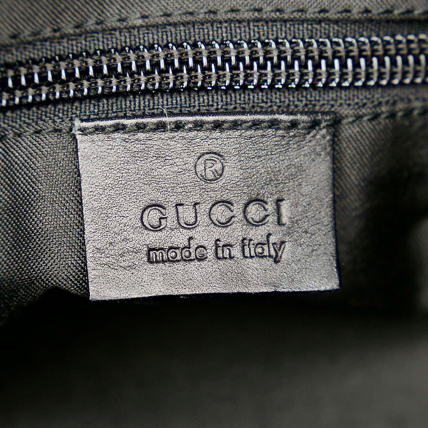 グッチ GGキャンバス 019 0402 ブラック キャンバス レザー ハンドバッグ レディース GUCCI 【中古】