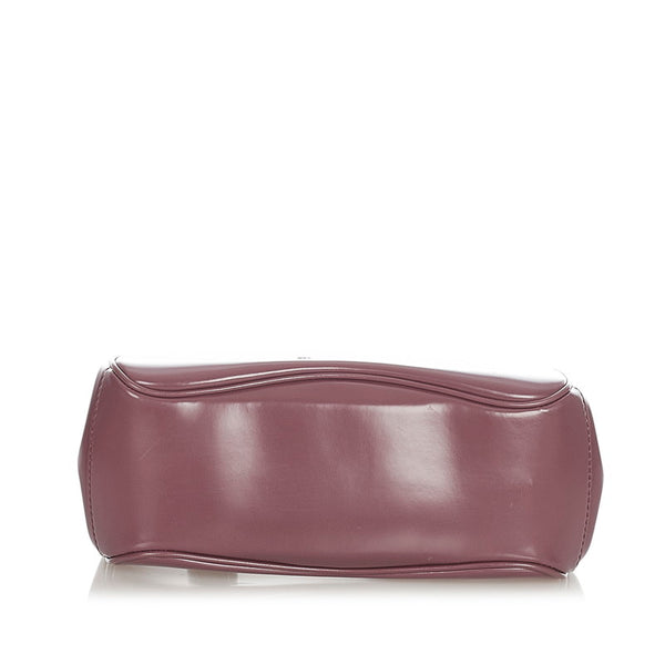 グッチ レディロック 331828 パープル レザー ハンドバッグ レディース GUCCI 【中古】