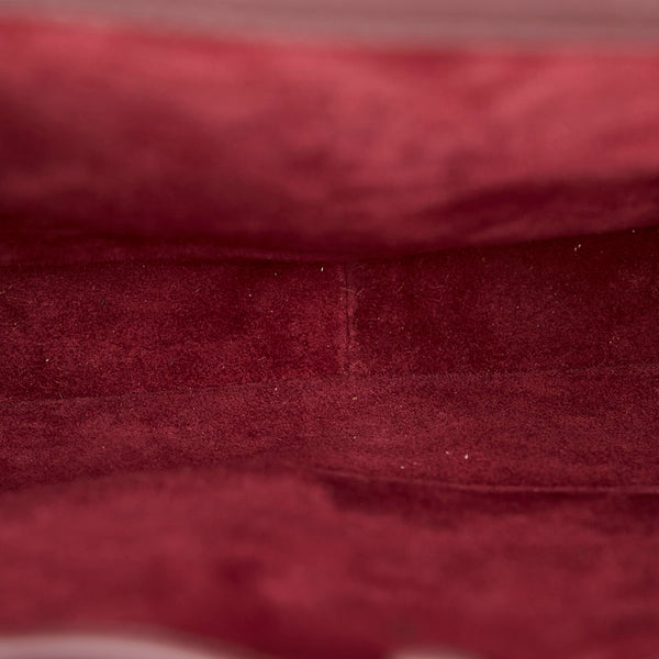 グッチ レディロック 331828 パープル レザー ハンドバッグ レディース GUCCI 【中古】