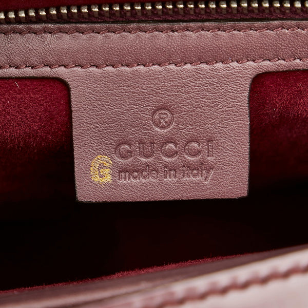 グッチ レディロック 331828 パープル レザー ハンドバッグ レディース GUCCI 【中古】