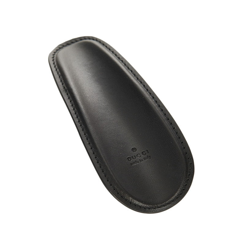 グッチ ブラック レザー 靴ベラ メンズ GUCCI 【中古】