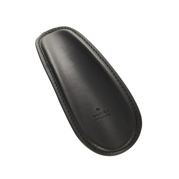 グッチ ブラック レザー 靴ベラ メンズ GUCCI 【中古】