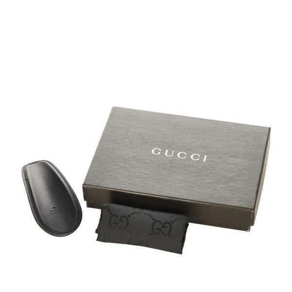 グッチ ブラック レザー 靴ベラ メンズ GUCCI 【中古】