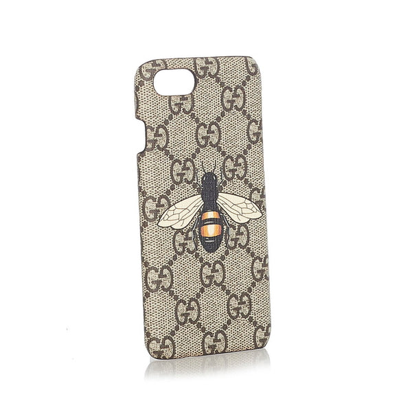 グッチ GGスプリーム 465786  ベージュ ブラウン マルチ プラスチック その他小物 レディース GUCCI 【中古】