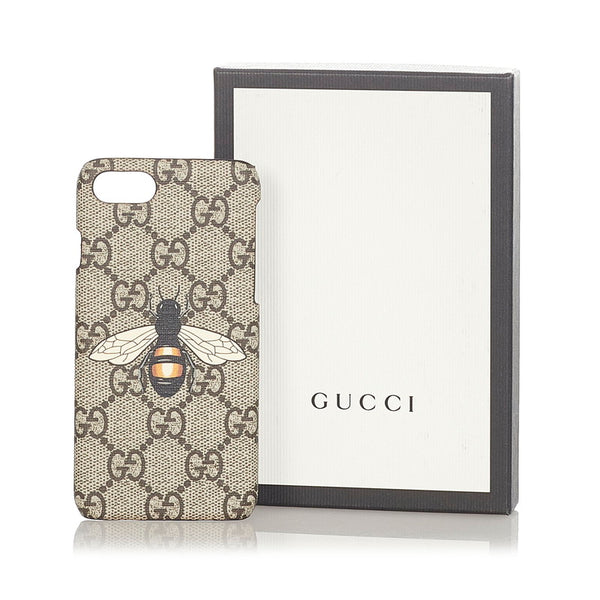 グッチ GGスプリーム 465786  ベージュ ブラウン マルチ プラスチック その他小物 レディース GUCCI 【中古】
