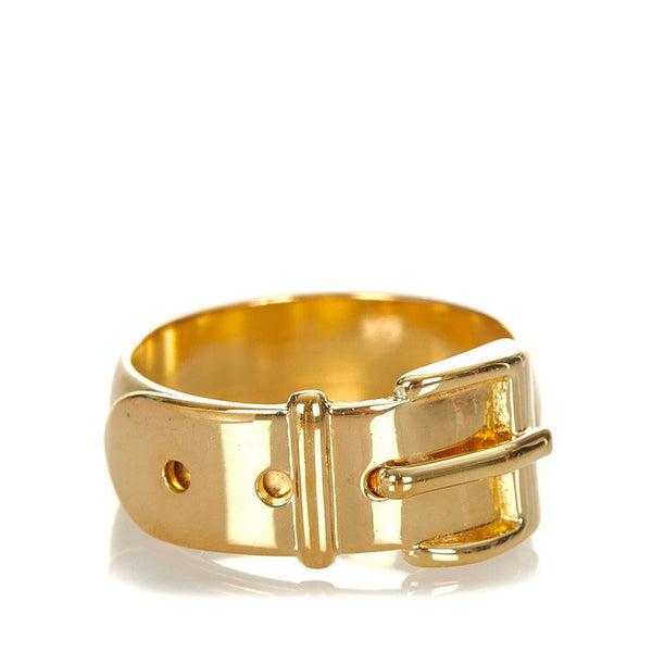 グッチ ゴールド メッキ ベルトモチーフ  スカーフリング レディース GUCCI 【中古】