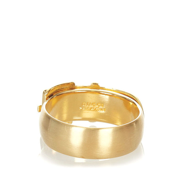 グッチ ゴールド メッキ ベルトモチーフ  スカーフリング レディース GUCCI 【中古】