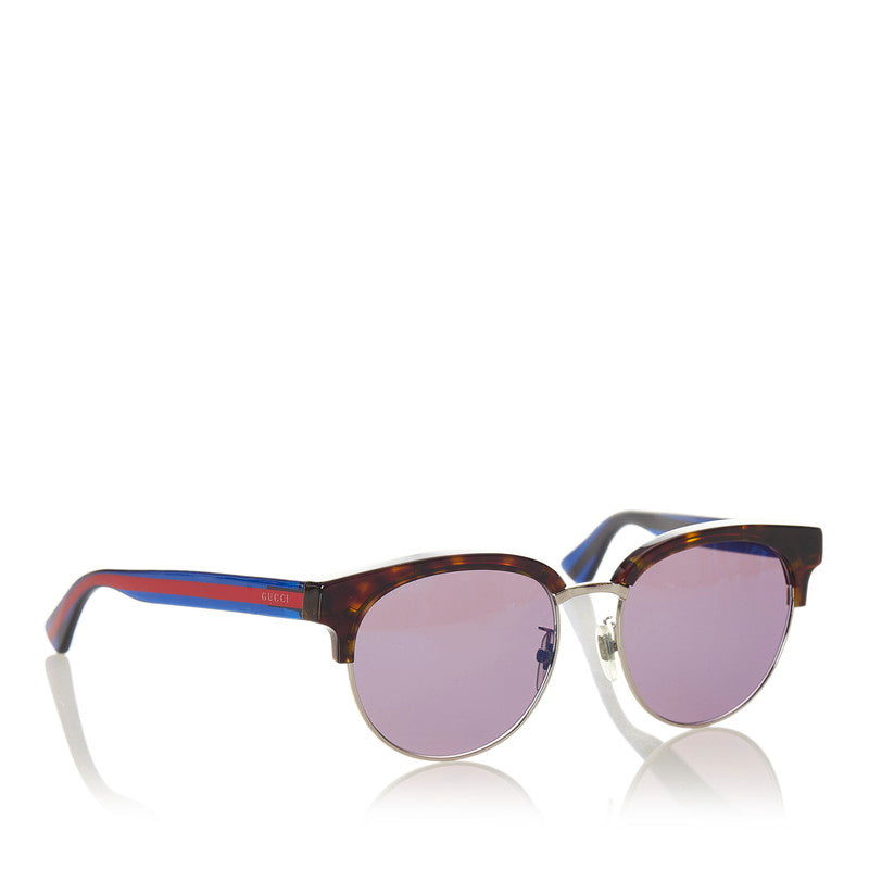 グッチ レッド ブルー プラスチック サングラス メンズ GUCCI 【中古】