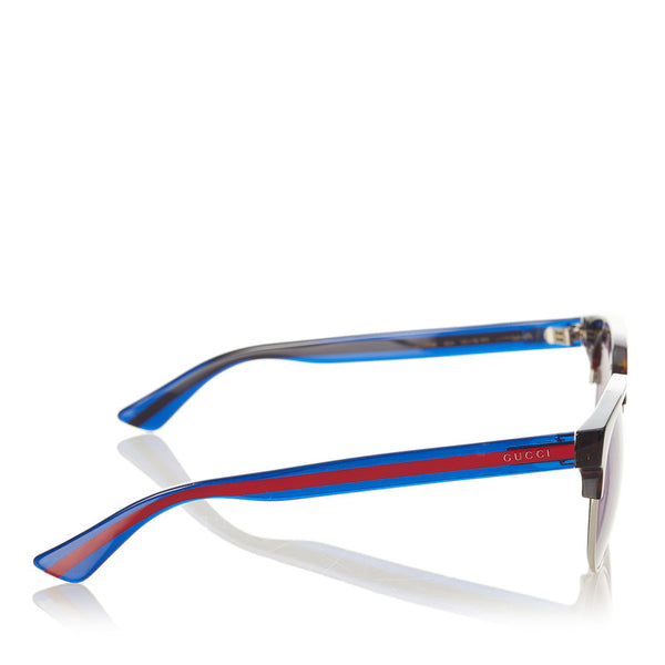 グッチ レッド ブルー プラスチック サングラス メンズ GUCCI 【中古】